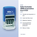 SELLO FECHADOR 4MM AUTOMÁTICO AZUL S120 - características principales