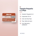 TAMPÓN PEQUEÑO N-3 ROJO - características principales
