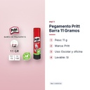 PEGAMENTO PRITT BARRA 11 GRAMOS - características principales