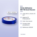 CINTA ADHESIVA 66X19 AZUL OSCURO - características principales