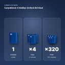 CARPEBLOCK 4 ANILLAS OXFORD A4 AZUL - formato de venta: caja de 4, palé de 320
