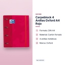 CARPEBLOCK 4 ANILLAS OXFORD A4 ROJO - características principales