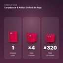 CARPEBLOCK 4 ANILLAS OXFORD A4 ROJO - formato de venta: caja de 4, palé de 320