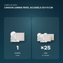 CANSON LAMINA PAPEL ACUARELA 50x70 CM - formato de venta: caja de 25