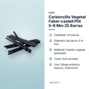 CARBONCILLO VEGETAL FABER-CASTELL PITT 5–8 MM 25 BARRAS - características principales