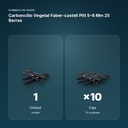 CARBONCILLO VEGETAL FABER-CASTELL PITT 5–8 MM 25 BARRAS - formato de venta: caja de 10