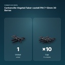 CARBONCILLO VEGETAL FABER-CASTELL PITT 7–12MM 30 BARRAS  - formato de venta: caja de 10