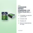 CARGADOR RÁPIDO POWEROWL LCD PARA PILAS AA / AAA Ni-MH - características principales