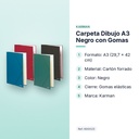 CARPETA DIBUJO A3 NEGRO CON GOMAS  - características principales