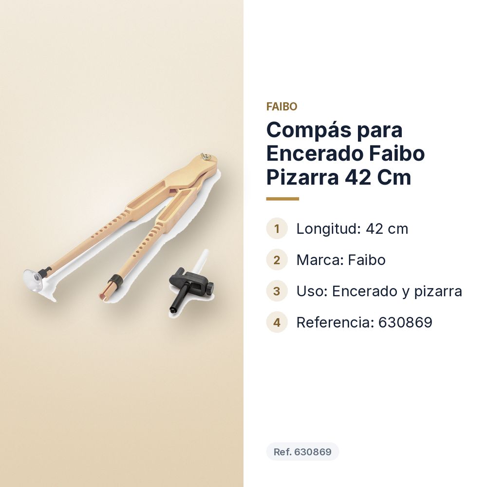 COMPÁS PARA ENCERADO FAIBO PIZARRA 42 CM - características principales