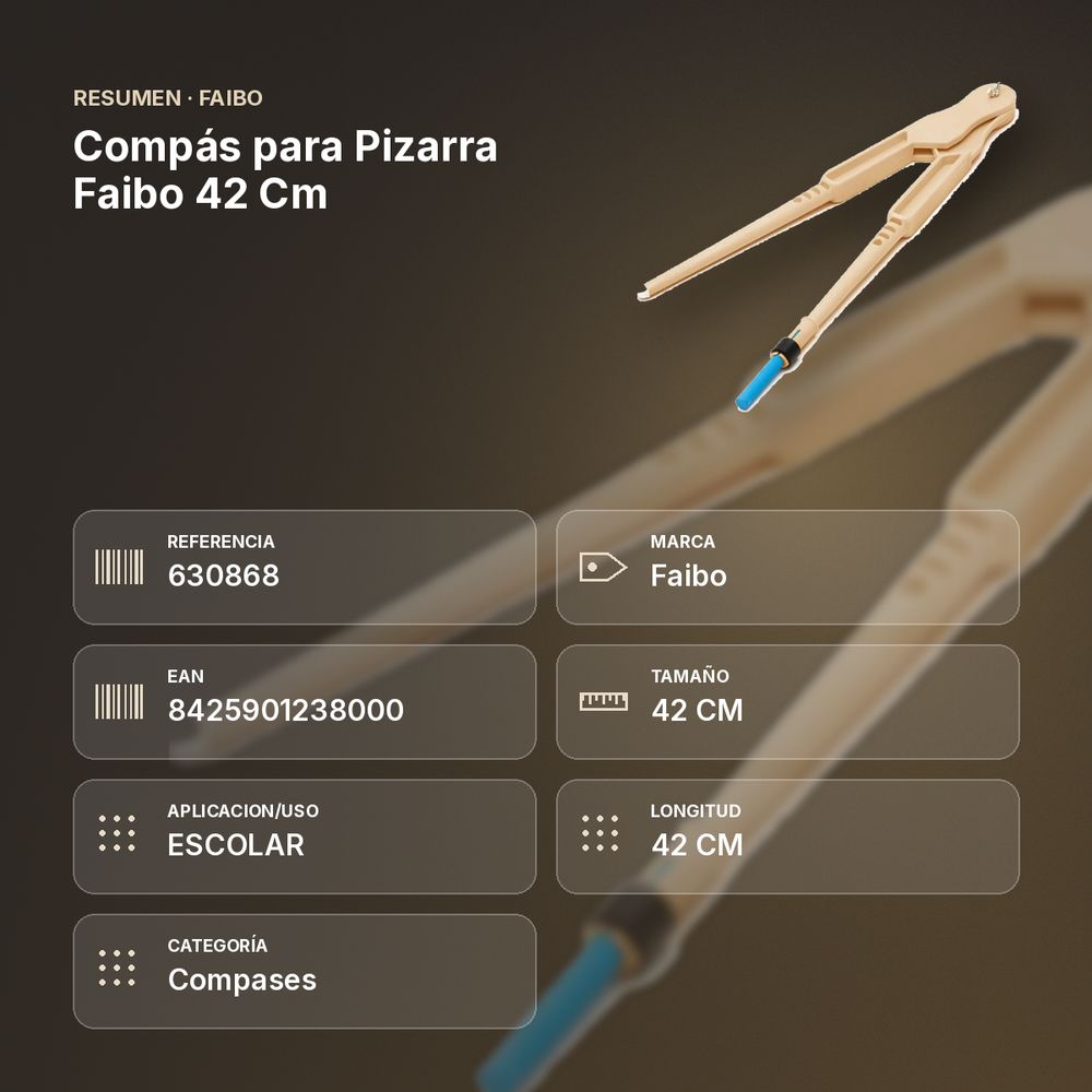 COMPÁS PARA PIZARRA FAIBO 42 CM  - resumen de atributos