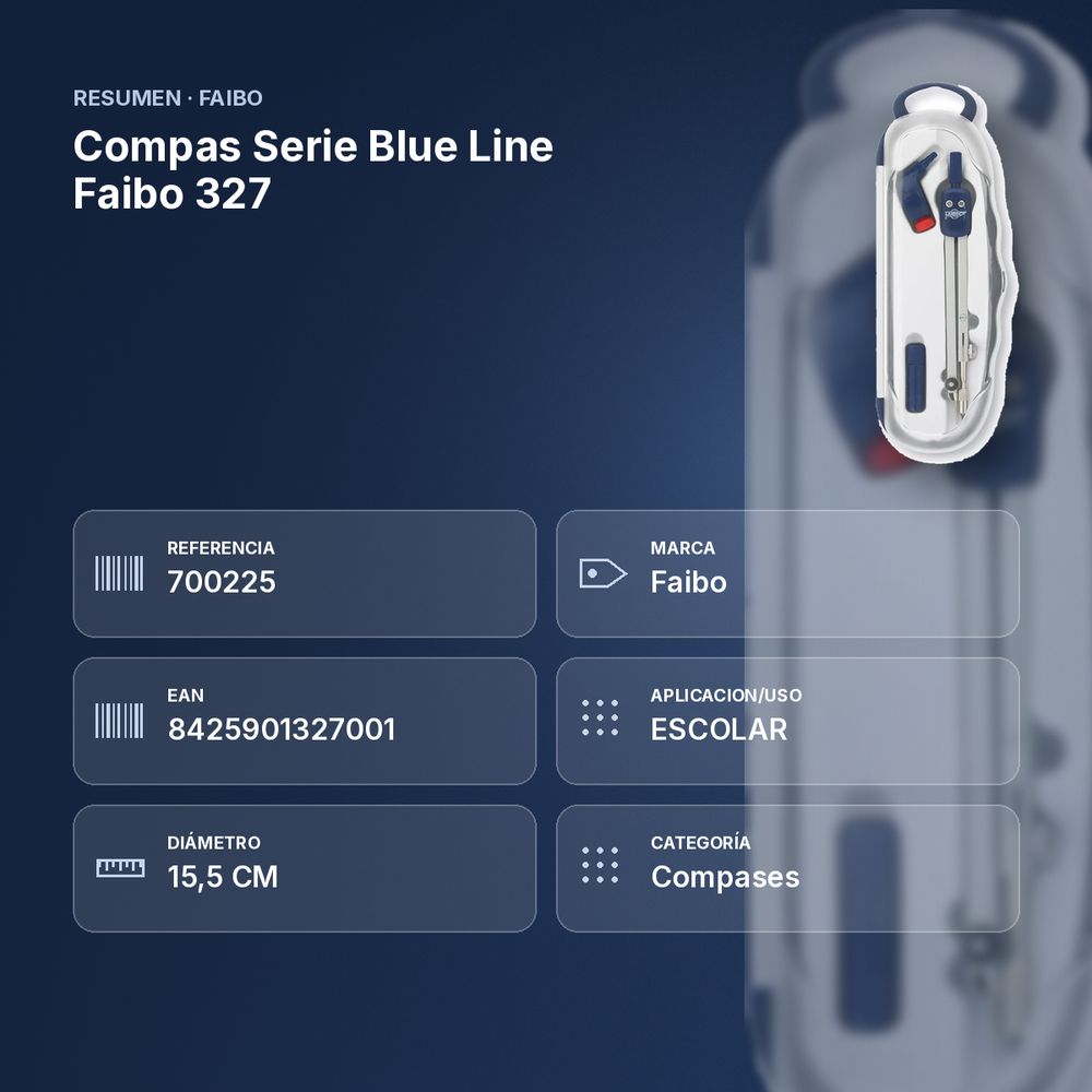 COMPAS SERIE BLUE LINE FAIBO 327 - resumen de atributos