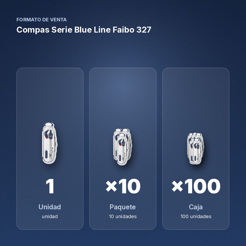 COMPAS SERIE BLUE LINE FAIBO 327 - formato de venta: paquete de 10, caja de 100