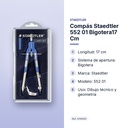 COMPÁS STAEDTLER 552 01 BIGOTERA17 CM - características principales