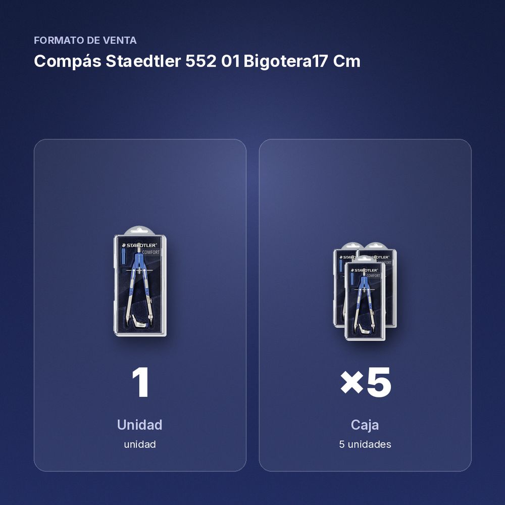 COMPÁS STAEDTLER 552 01 BIGOTERA17 CM - formato de venta: caja de 5