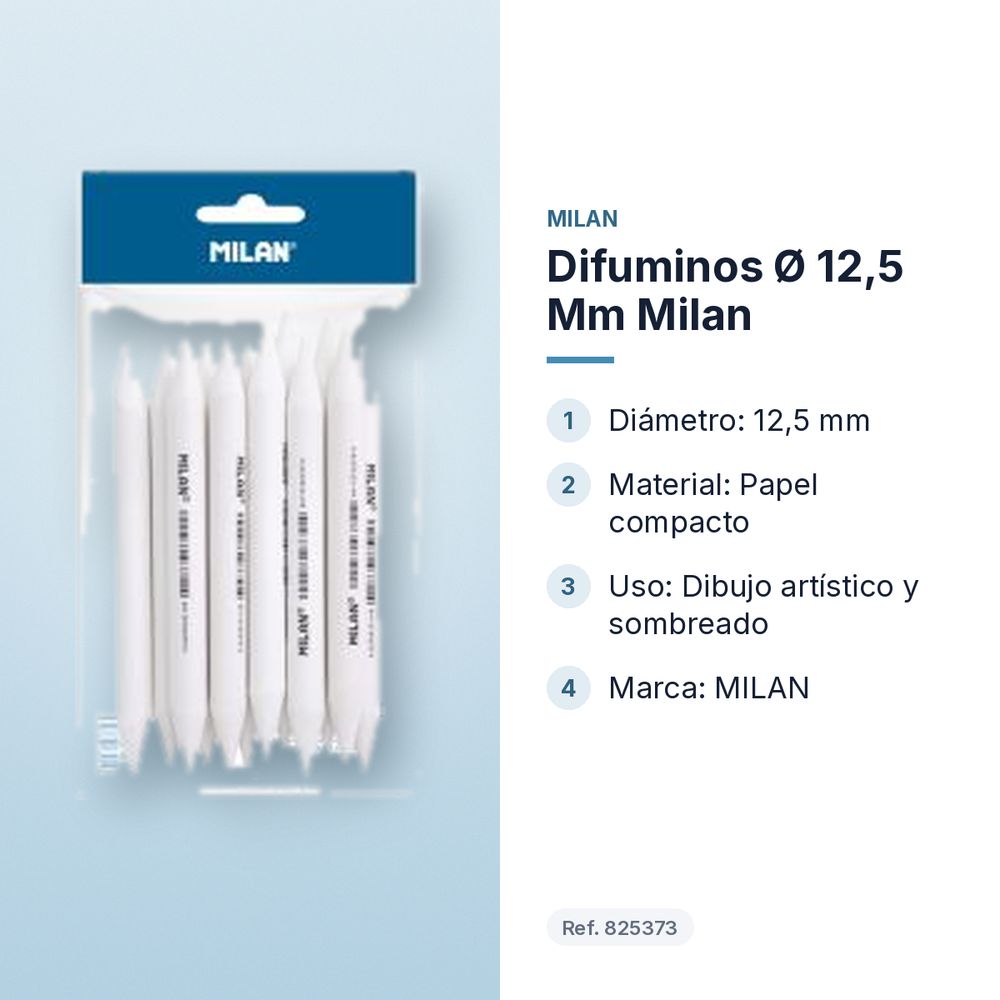 DIFUMINOS Ø 12,5 MM MILAN  - características principales