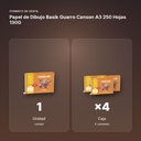 PAPEL DE DIBUJO BASIK GUARRO CANSON A3 250 HOJAS 130G - formato de venta: caja de 4