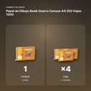 PAPEL DE DIBUJO BASIK GUARRO CANSON A4 250 HOJAS 130G - formato de venta: caja de 4