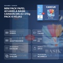MINI PACK PAPEL ACUARELA BASIK CANSON DIN A3 370g PACK 6 HOJAS - resumen de atributos