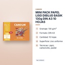 MINI PACK PAPEL LISO DIBUJO BASIK 130g DIN A3 10 HOJAS - características principales