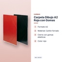 CARPETA DIBUJO A2 ROJA CON GOMAS  - características principales