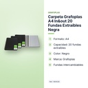 CARPETA GRAFOPLAS A4 IN&OUT 20 FUNDAS EXTRAÍBLES NEGRA - características principales