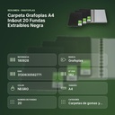 CARPETA GRAFOPLAS A4 IN&OUT 20 FUNDAS EXTRAÍBLES NEGRA - resumen de atributos