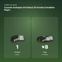 CARPETA GRAFOPLAS A4 IN&OUT 20 FUNDAS EXTRAÍBLES NEGRA - formato de venta: caja de 8