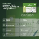 MINI PACK PAPEL VEGETAL GUARRO DIN A4 90g 12 HOJAS - resumen de atributos