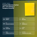 CARPETA MARIOLA CARTON A4+ CON GOMAS Y SOLAPAS AMARILLO  - resumen de atributos