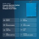 CARPETA MARIOLA CARTON A4+ CON GOMAS Y SOLAPAS AZUL CLARO - resumen de atributos