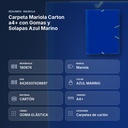 CARPETA MARIOLA CARTON A4+ CON GOMAS Y SOLAPAS AZUL MARINO - resumen de atributos