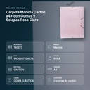 CARPETA MARIOLA CARTON A4+ CON GOMAS Y SOLAPAS ROSA CLARO - resumen de atributos