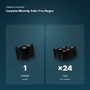 CARPETA MINICLIP FOLIO PVC NEGRO - formato de venta: caja de 24