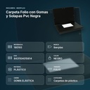 CARPETA FOLIO CON GOMAS Y SOLAPAS PVC NEGRA  - resumen de atributos
