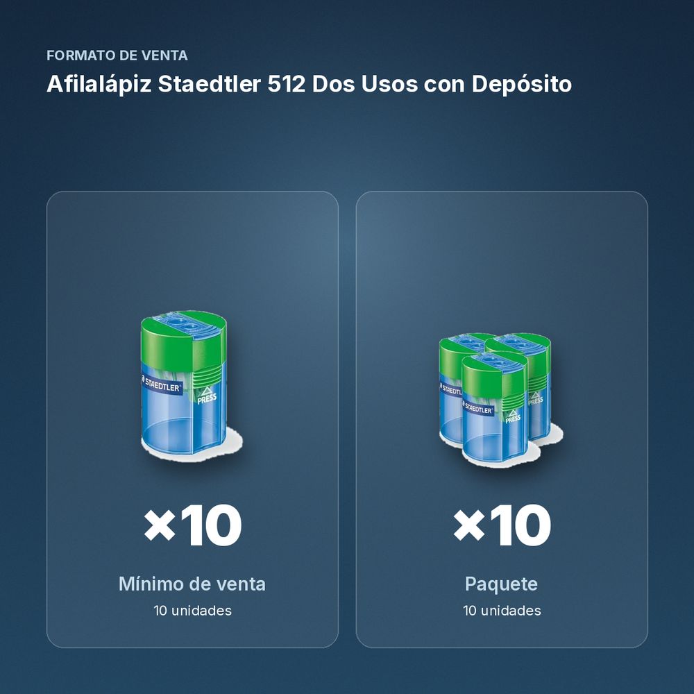 AFILALÁPIZ STAEDTLER 512 DOS USOS CON DEPÓSITO - formato de venta: paquete de 10
