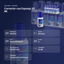 CORRECTOR CON ESPONJA 20 ML - resumen de atributos