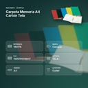 CARPETA MEMORIA A4 CARTÓN TELA - resumen de atributos