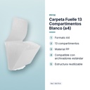 CARPETA FUELLE 13 COMPARTIMENTOS BLANCO (A4) - características principales