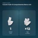 CARPETA FUELLE 13 COMPARTIMENTOS BLANCO (A4) - formato de venta: caja de 12