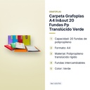 CARPETA GRAFOPLAS A4 IN&OUT 20 FUNDAS PP TRANSLÚCIDO VERDE - características principales