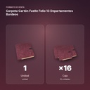 CARPETA CARTÓN FUELLE FOLIO 13 DEPARTAMENTOS BURDEOS - formato de venta: caja de 16