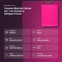 CARPETA MARIOLA CARTON A4+ CON GOMAS Y SOLAPAS FUCSIA  - resumen de atributos