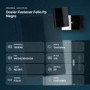 DOSIER FASTENER FOLIO PP NEGRO - resumen de atributos