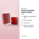 DOSIER FASTENER FOLIO PP ROJO - características principales