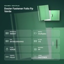 DOSIER FASTENER FOLIO PP VERDE - resumen de atributos