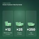 DOSIER FASTENER FOLIO PP VERDE - formato de venta: paquete de 25, caja de 250