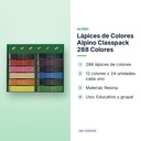 LÁPICES DE COLORES ALPINO CLASSPACK 288 COLORES - características principales