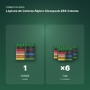 LÁPICES DE COLORES ALPINO CLASSPACK 288 COLORES - formato de venta: caja de 6