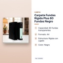 CARPETA FUNDAS RIGIDO PLUS 80 FUNDAS NEGRO - características principales